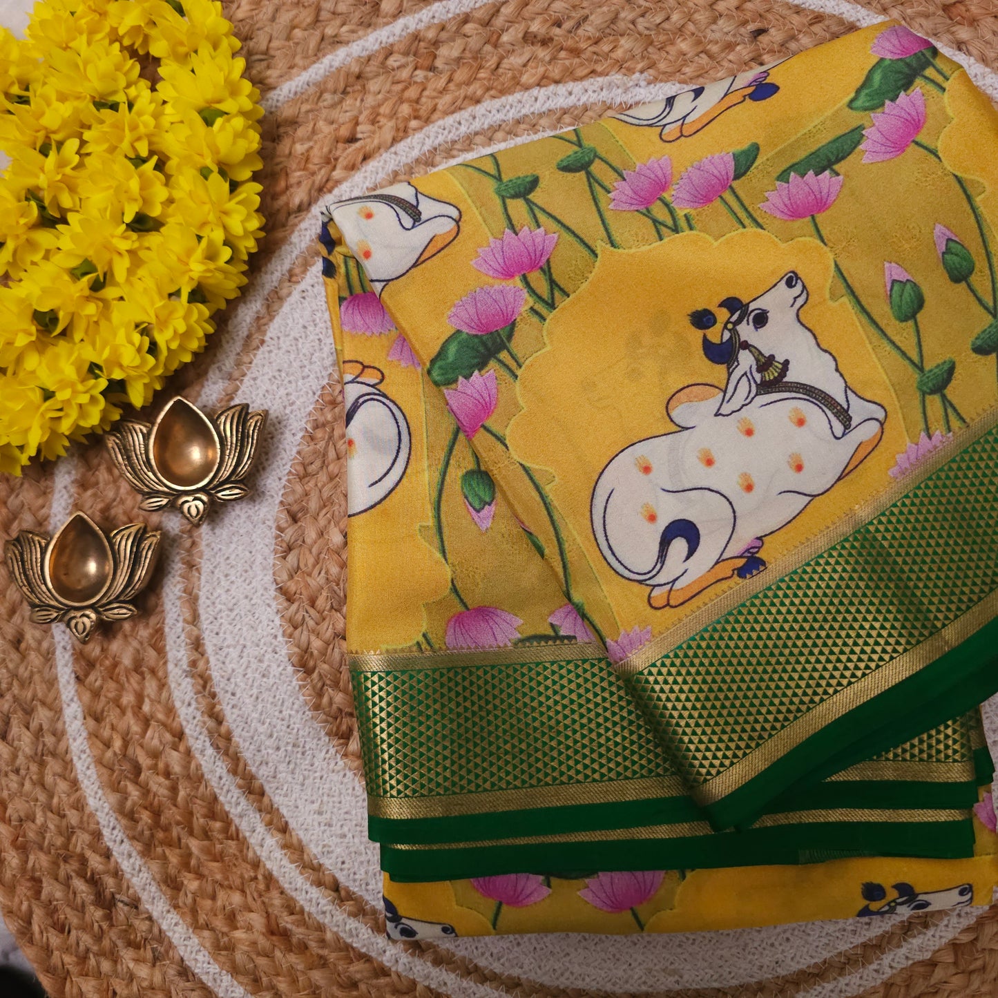 Mysore Crepe Print Saree