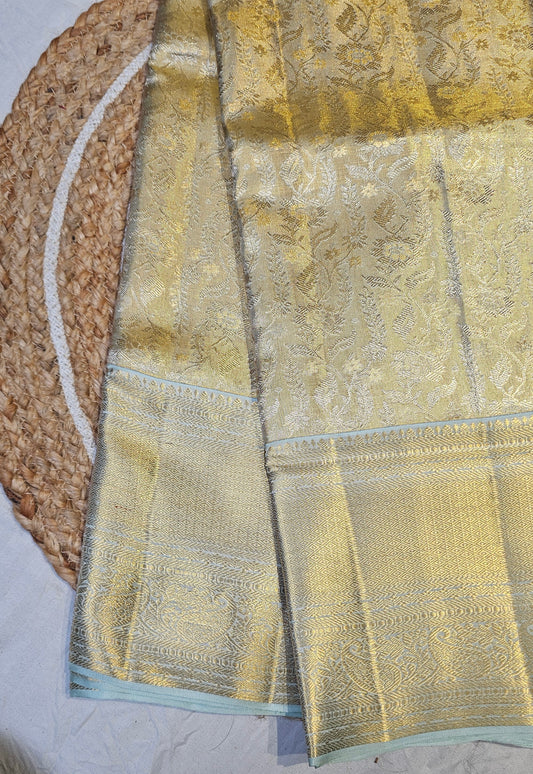 Grey Kanchi Tissue Silk Saree