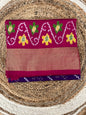 Purple and Magenta Ikkat Patola Silk Saree