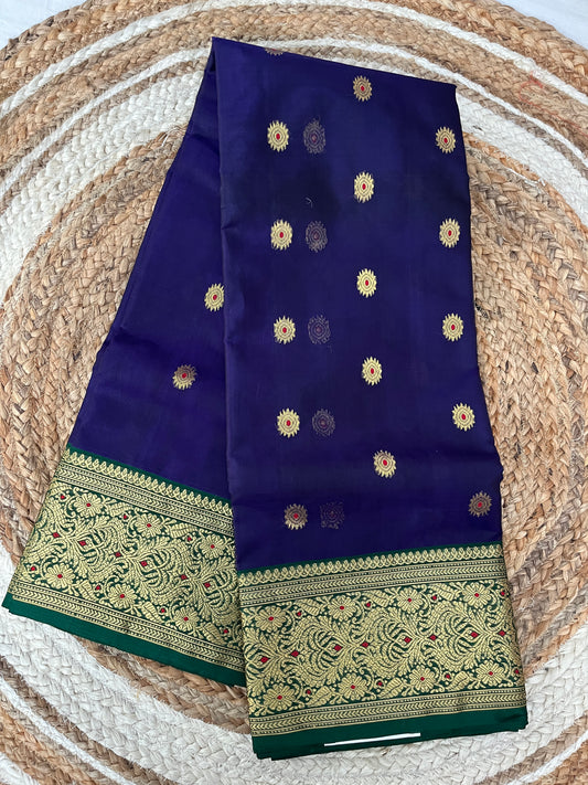 Purple Katan Silk Saree