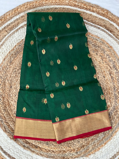 Green Katan Silk Saree