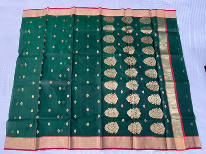 Green Katan Silk Saree