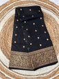 Black Chanderi Kagan Silk Saree