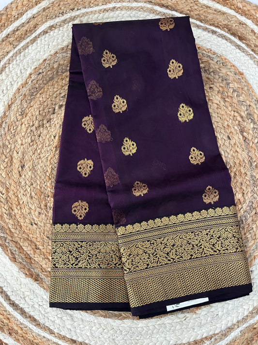 Purple Chanderi Kagan Silk Saree